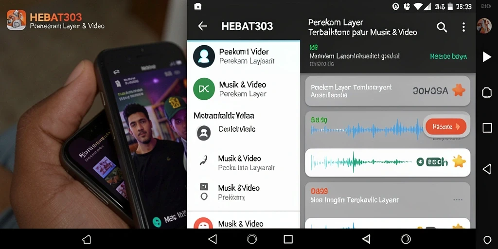 Antarmuka HEBAT303 yang sederhana dan fungsional saat merekam layar.