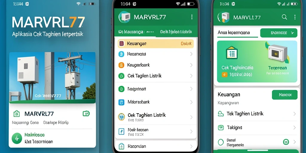 Antarmuka sederhana MARVRL77 untuk cek tagihan listrik.