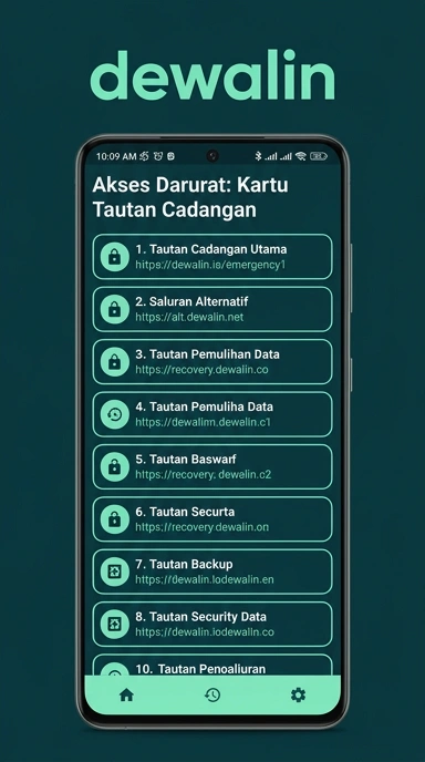 Tampilan link alternatif dewalin